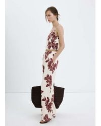 Mango - Printed Pleated Trousers - Lyst