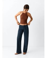 MANGO TEEN - Low-Rise Tie Jeans - Lyst