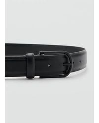 Mango - Nappa Leather Belt - Lyst