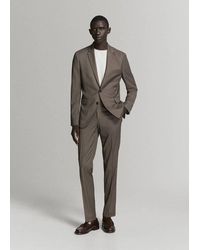 Mango - Stretch Fabric Super Slim-Fit Suit Trousers - Lyst