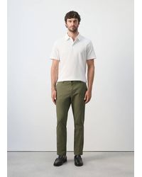 Mango - Prato Cropped Tapered Chino Trousers - Lyst