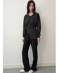 Mango - 100% Wool V-Neck Sweater - Lyst