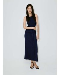 Mango - Knit Dress With Tie Detail - Lyst