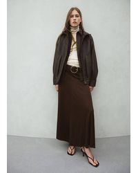 Mango - Oversized Leather Jacket - Lyst