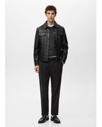 Mango - Faux-Leather Jacket With Pockets - Lyst
