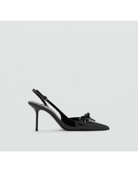 Mango - Patent Leather Bow High Heel Shoe - Lyst