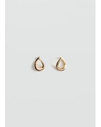 Mango - Stainless Steel Semi-Hoop Earrings - Lyst