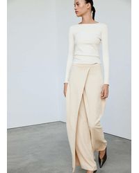 Mango - Fitted Boat Neck Jumper - Lyst