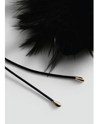 Mango - Choker Cord With Feather Detail - Lyst