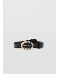 Mango - Oval Buckle Belt - Lyst
