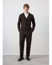 Mango - Alpaca Wool Blend Knit Cardigan - Lyst