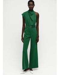 Mango - Asymmetrical Long Jumpsuit With Belt Apple - Lyst