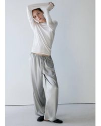 Mango - Long-Sleeved Fitted T-Shirt - Lyst