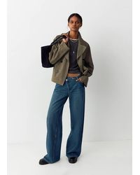 MANGO TEEN - Straight-Leg Jeans With Crossover Fastening - Lyst