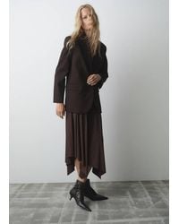 Mango - Croc-Effect Pointed-Toe Ankle Boots - Lyst