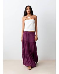 MANGO TEEN - Flowy Panel Skirt - Lyst