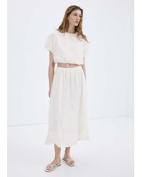 Mango - Cotton Blouse With Embroidered Details - Lyst