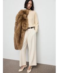 Mango - Cable-Knit Turtleneck Sweater - Lyst