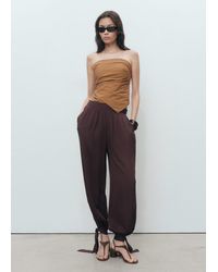 Mango - Asymmetrical Strapless Top - Lyst