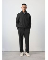 Mango - Joggers With Elasticated Waistband And Drawstring - Lyst