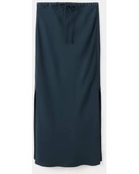 Mango - Elastic-Waist Skirt With Slits - Lyst