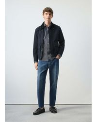 Mango - Water-Repellent Jacket With Corduroy Collar - Lyst