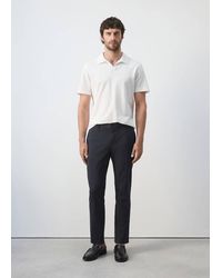 Mango - Prato Cropped Tapered Chino Trousers - Lyst