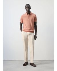 Mango - 100% Cotton Fine-Knit Polo Shirt - Lyst