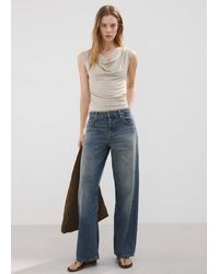Mango - Straight Low-Waist Jeans - Lyst