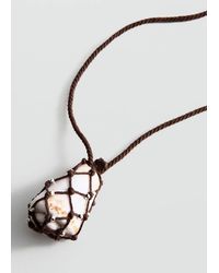 Mango - Shell Cord Necklace - Lyst