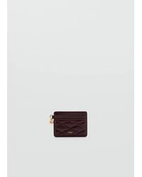 Mango - Padded Card Holder With Metal Charm - Lyst