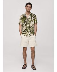 Mango - Flowy Hawaiian Print Shirt - Lyst