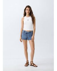 MANGO TEEN - Embroidered Cotton Top - Lyst