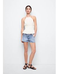 MANGO TEEN - Halter Top With Ruffled Detail - Lyst