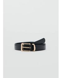 Mango - Square Buckle Belt - Lyst