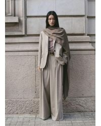 Mango - Blazer Costume Laine Mélangée Marron Moyen - Lyst