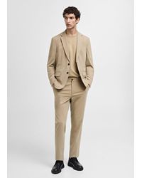 Mango - Slim-fit Cotton Suit Trousers - Lyst