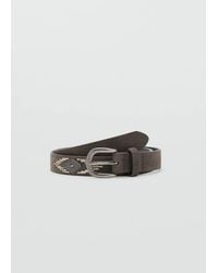 MANGO TEEN - Leather Belt With Embroidered Details - Lyst
