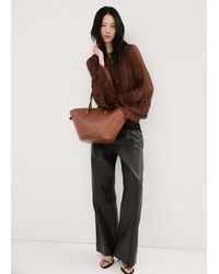 Mango - Ruffled Chiffon Blouse - Lyst