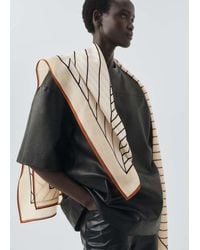 Mango - 100% Wool Geometric-Print Foulard - Lyst
