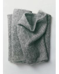 Mango - Plain Knitted Scarf - Lyst