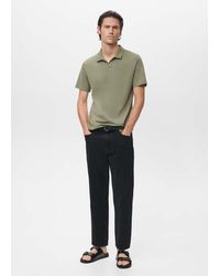 Mango - Cotton Piqué Polo Shirt - Lyst