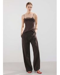 Mango - Lace Trim Top - Lyst