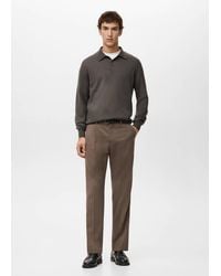 Mango - 100% Merino Wool Polo Sweater - Lyst