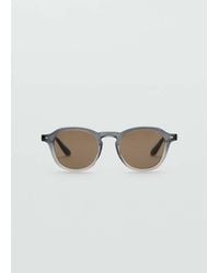 Mango - Semi-Transparent Round Sunglasses - Lyst