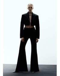 Mango - Pantaloni Completo Lana Nero - Lyst