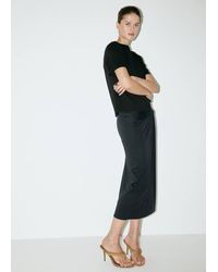 Mango - Rounded Neck Cotton T-Shirt - Lyst