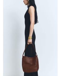 Mango - Medium Braided Shoulder Bag - Lyst