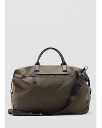 Mango - Bowling Bag With Leather Details - Lyst