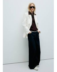 Mango - Polo Neck Jumper With Contrasting Stripe - Lyst